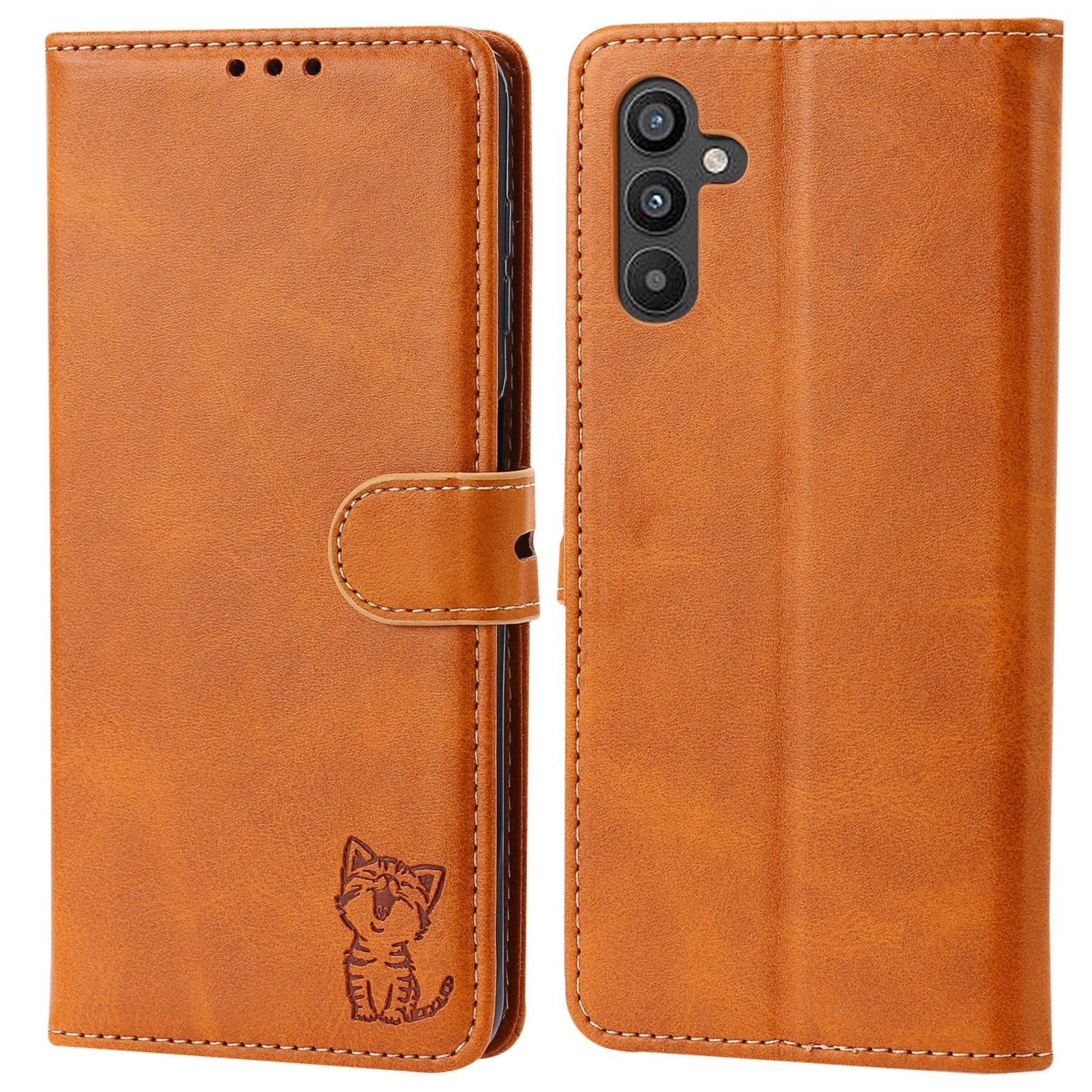 For Samsung Galaxy A34 5G Happy Cat Pattern Imprinted PU Leather Case Full Protection Phone Stand Wallet Cover For Samsung Galaxy A34 5G Happy Cat Pattern Imprinted PU Leather Case Full Protection Phone Stand Wallet Cover